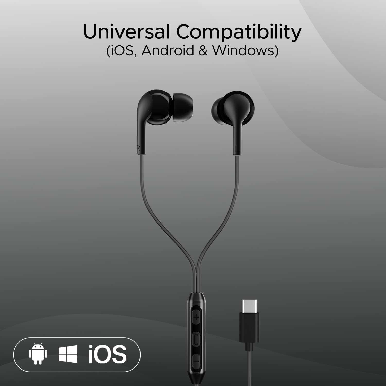boAt Bassheads 100 C Wired Headphones Earphones with Type-C Jack